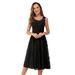 Salezone Women's Lace Bridesmaid Dress A-line Swing Round Neck Sleeveless Party Dress