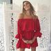 Women's Holiday Off Shoulder Mini Dress Summer Beach Frill Ruffle Sundress