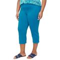 Catherines Women's Plus Size The Knit Jean Capri