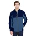 Men's Compass Colorblock Three-Layer Fleece Bonded Soft Shell Jacket - BLUE RIDGE - XL