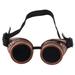 C.F.GOGGLE Vintage Steampunk Metal Welding Goggles Retro Gothic Halloween Cosplay Round Black Glass Lens