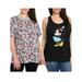 Disney Womens Plus Size Mickey and Minnie Mouse T-Shirt & Tank Top (2 Pack)