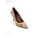 Pre-ownedCoach Womens Perforated Suede Pointed Toe High Heels Pumps Beige Size 8.5