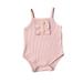 Wsevypo Newborn Baby Girl Solid Color Sleeveless Knitted Ruffle Romper