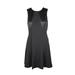 lauren ralph lauren petite black bow back fit & flare jersey dress 12p