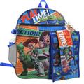 Toy Story 4 Backpack 5 Pieces Set with Lunch Kit, Bottle, Pencil Case Carabiner & Bonus Stationary Set