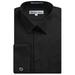 Gentlemens Collection Men's French Cuff Solid Dress Shirt (Cufflink included)