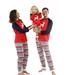 Ame Family Matching Christmas Pajamas for Boys Girls Elk Sleepwear Kids PJs Men Women Home Service Cotton Soft 2 Pieces Pants Set