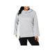 CALVIN KLEIN Womens Gray Long Sleeve Cowl Neck Hoodie Top Size S