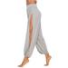 Avamo Womens Sporty High Split Loose Joggers Pants Track Pants High Waisted Pilates Harem Pants Comfy Baggy Lounge Wear