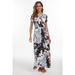 Regular and Plus Sizes Floral Tie Front Dress