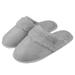 Women's Comfy and Soft Slip-On Plush Luxury Spa Slippers With Closed Toe (Gray) (US Women's Size 8)