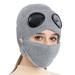 Unisex Men's Women's Fleece Winter Beanie Caps Face Mask Goggles Ski Warmer Sets