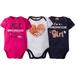 NFL Denver Broncos Baby Girls Short Sleeve Bodysuit Set, 3-Pack