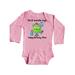 Inktastic This Lil' Monster Says, Happy Birthday, Mom Infant Long Sleeve Bodysuit Unisex Light Pink 6 Months