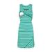 Luiryare HOT Women Dress Striped Lactation Sleeveless Breast-Feed Maternity Mom O-Neck