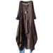 ZANZEA Ladies Casual Loose Check Dress Crew Neck Long Sleeve Shirt Dresses