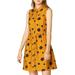 Allegra K Junior's Polka Dots Button Down Sleeveless Shirt Dress