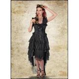 Western Fashion 64150-BLK-XL Gothic Lace Dress, Black - Extra Large