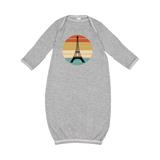 Paris Eiffel Tower Retro Sunset Newborn Layette