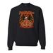 Firefighters Fires Rescue Eagle Emblem First In Last Out Mens American Pride Crewneck Graphic Sweatshirt, Black, Medium