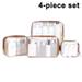 Xelparuc Toiletry Bag Transparent 4 Pieces ï¼ˆDifferent sizesï¼‰Aeroplane PVC Cosmetic Bag Waterproof Makeup Bag Cosmetic Bag Transparent Travel Set Toiletry Bag for Men, Women, Children, Family