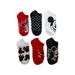 Disney Minnie Mouse Girls Socks, 6 Pack No Show (Little Girls & Big Girls)