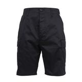 Rothco Men's Tactical Solid BDU Combat Shorts - Black, Black, Medium