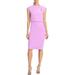 Halston Womens Drape Neck Crepe Cocktail Dress