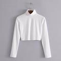 High Neck Long Sleeve Crop Top Women Long Sleeve T Shirt Sexy Sim Cropped Top Skinny Turtleneck Shirts Streetwear Women's Short Tee Tops