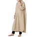 ZANZEA Women Turn-down Collar Long Sleeve Button Down Maxi Shirt Dress