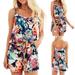 TANGNADE Clothing Fashion Women Camisole Sleeveless Printing Bandage Easy Shorts Jumpsuits