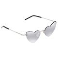 Saint Laurent Classic Silver Heart Ladies Sunglasses SL254LOULOU002 50