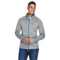 Men's Flux MÃ©lange Bonded Fleece Jacket - PLATNM/ OLY BLU - M