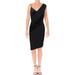 Rachel Rachel Roy Womens Velvet Mixed Media Cocktail Dress Black 0