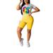 Lookwoild Womens Yoga Gym Short Sleeve T Shirt Tops High Waist Shorts Tracksuit