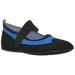 SOBEYO Women's Mary Jane Flats Water Yoga Lightweight mesh Sport Shoes Black/Blue Size XXL10-11