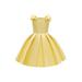 Kids Girls Bow Cocktail Party Dress Sleeveless Wedding Formal Princess Dresses