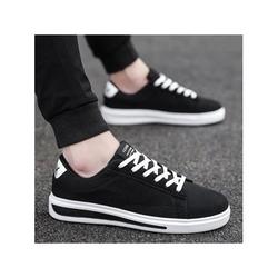 LUXUR Men's Shoes Casual Canvas Shoes Low Top Lace Up Fashion Sneaker Sport Shoes