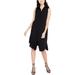 Rachel Rachel Roy Womens Crepe Sleeveless Shirtdress Black XS