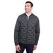 Men's Loft Pioneer Hybrid Bomber Jacket - CRBN/ BLK H/ BLK - L