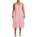 Terra & Sky Women's Plus Size Button Front Tank Dress