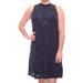 KENSIE Womens Black Geometric Sleeveless Jewel Neck Above The Knee Dress Size S