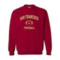 San Francisco Classic Football Arch - Hometown Pride Crew Sweatshirt - 2X-Large - Cardinal