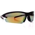 Men's Sport Semi-Rimless Sunglasses, Black Frame, Orange Green Gradient Lens