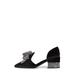 Jeffrey Campbell Valenti-J Embellished Bow Loafer Pointed Toe Pump BLACK VELVET (9, BLACK VELVET PEWTER)