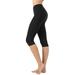 Women & Plus (S-3X) Essential Basic Cotton Spandex Stretch Below Knee Length Capri Leggings (Single & Multi Packs Available)