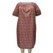 A Personal Touch Women's Plus Size Square Neck Lounging Dress - Flowering Garden - 5X