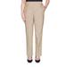 Alfred Dunner Womens Classic Fit Flat-Front Waistband Textured Fabric Pant