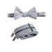 Mens Self Tie Bow Tie with Adjustable Stretch Suspender Set for Wedding Prom